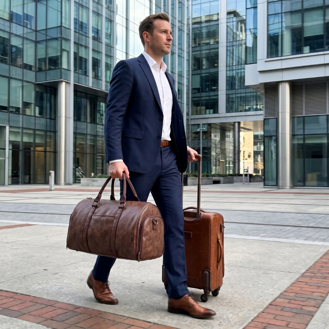 Theo | Leather Weekender Duffle