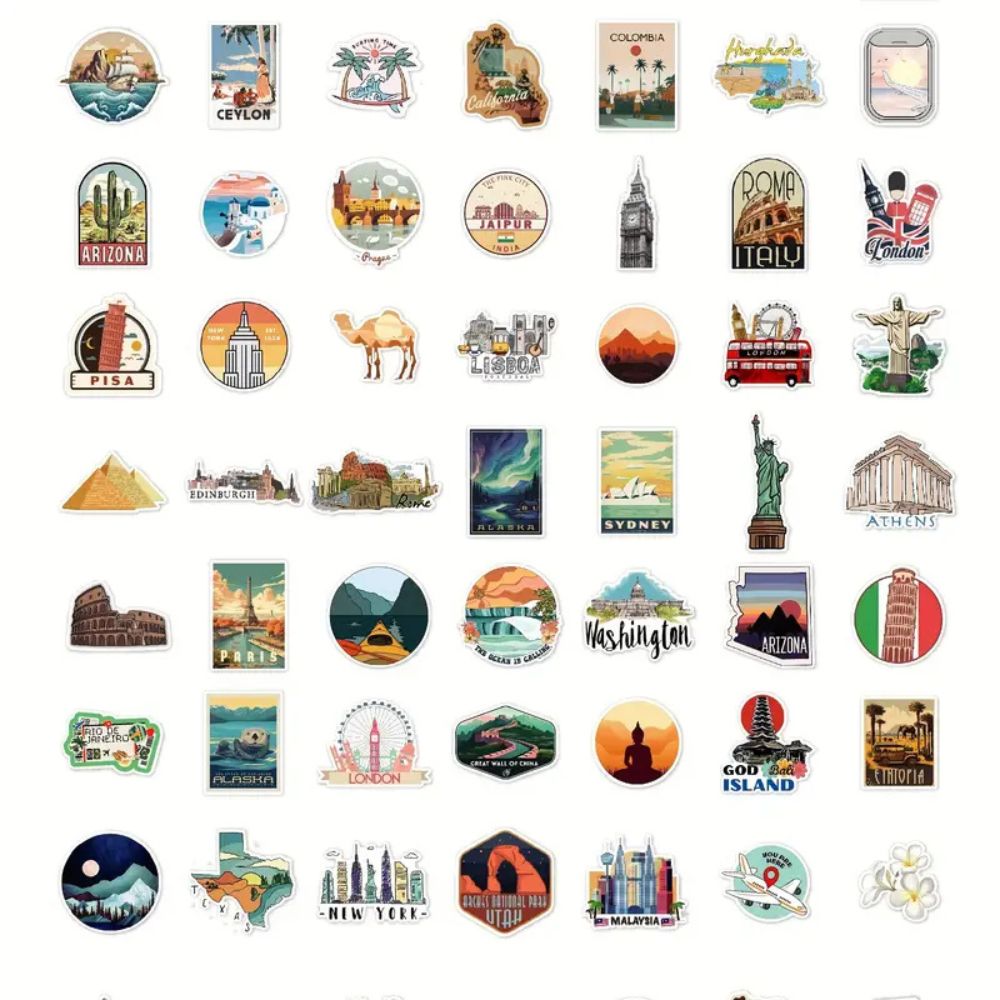 Luggage Travel Stickers | 100pc Set