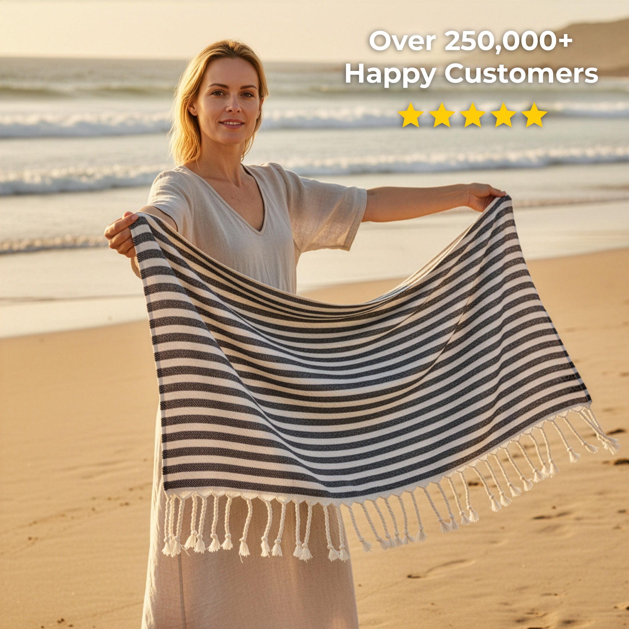 Coastal Stripe Turkish Towel