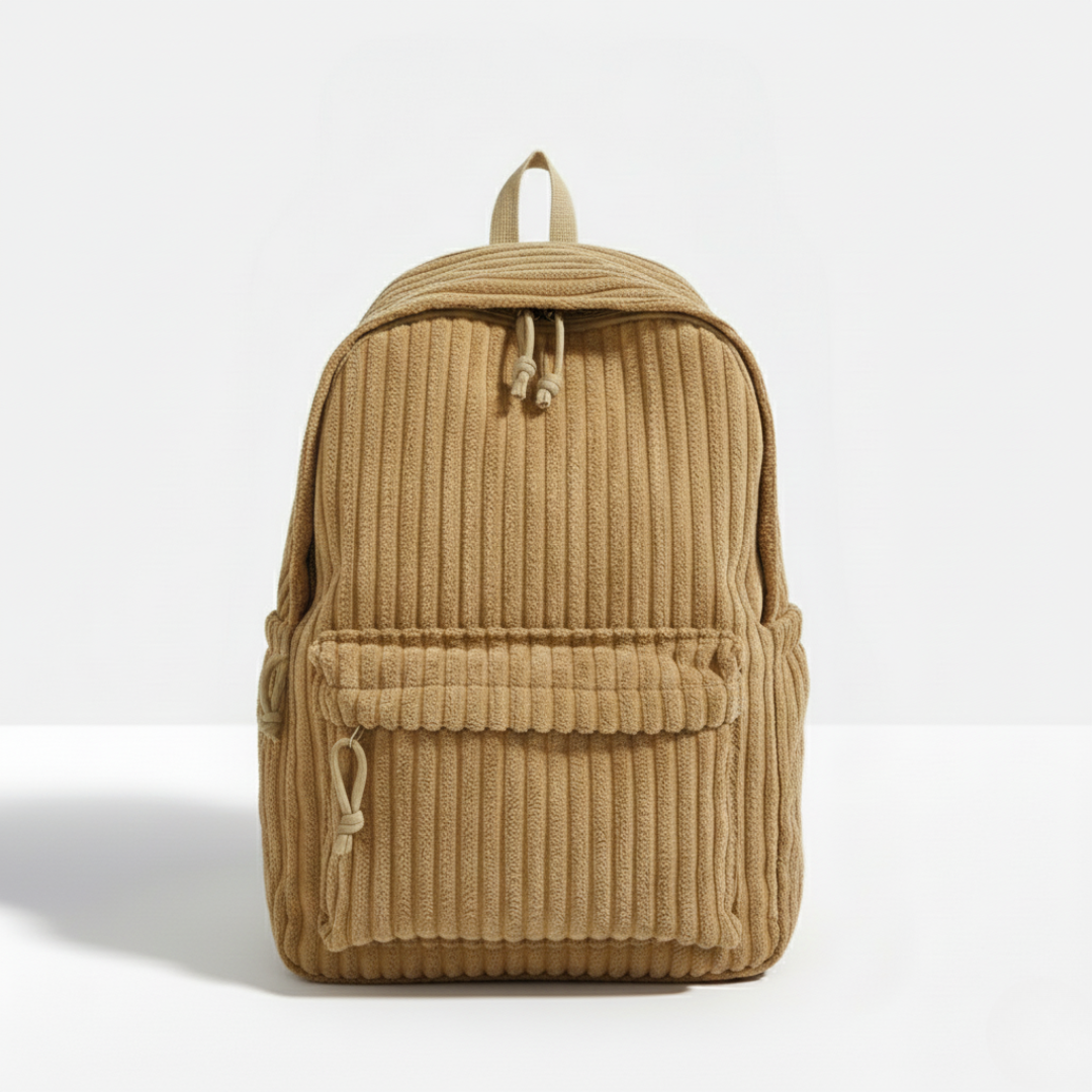 Striped Corduroy Mini Backpack