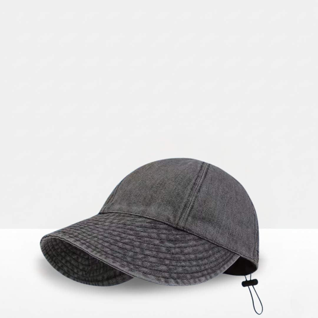 Washed Denim Drawstring Hat